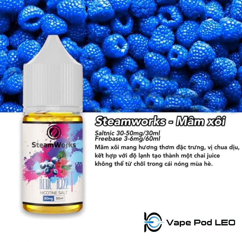 Steamworks Việt Quất 30ml   Blue Razz