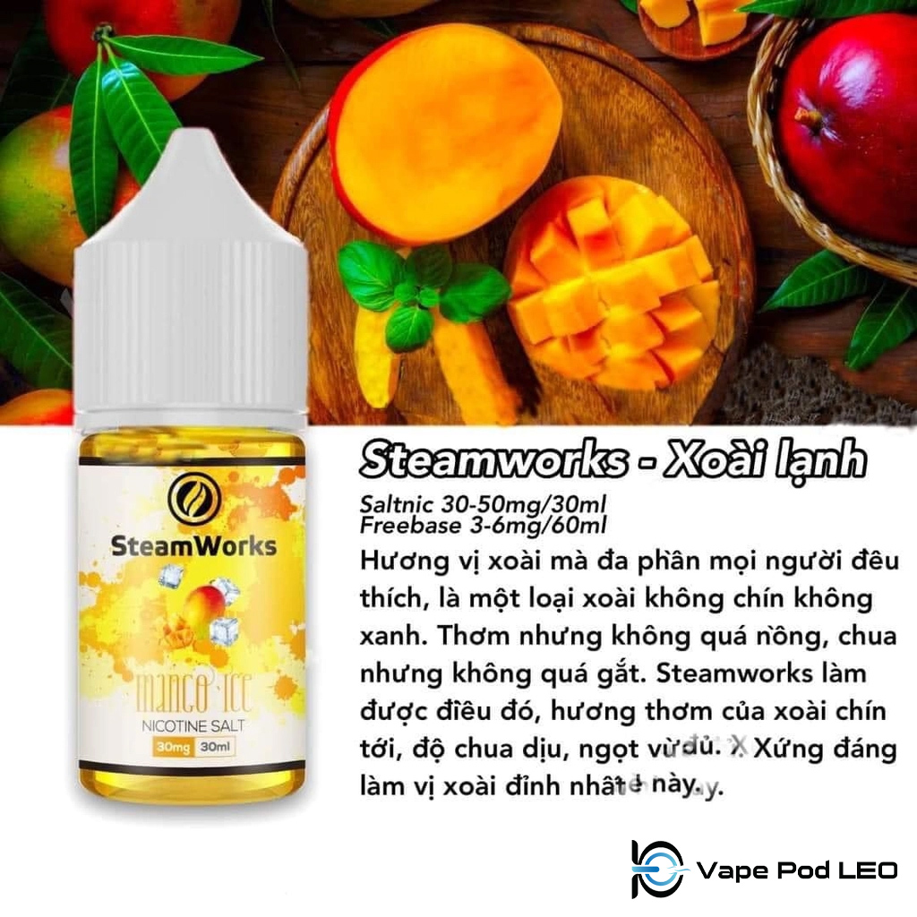 Steamworks Xoài Lạnh 30ml   Mango Ice