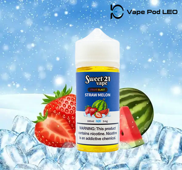 Sweet 21 Dâu Tây Dưa Hấu 100ml Strawberry Melon