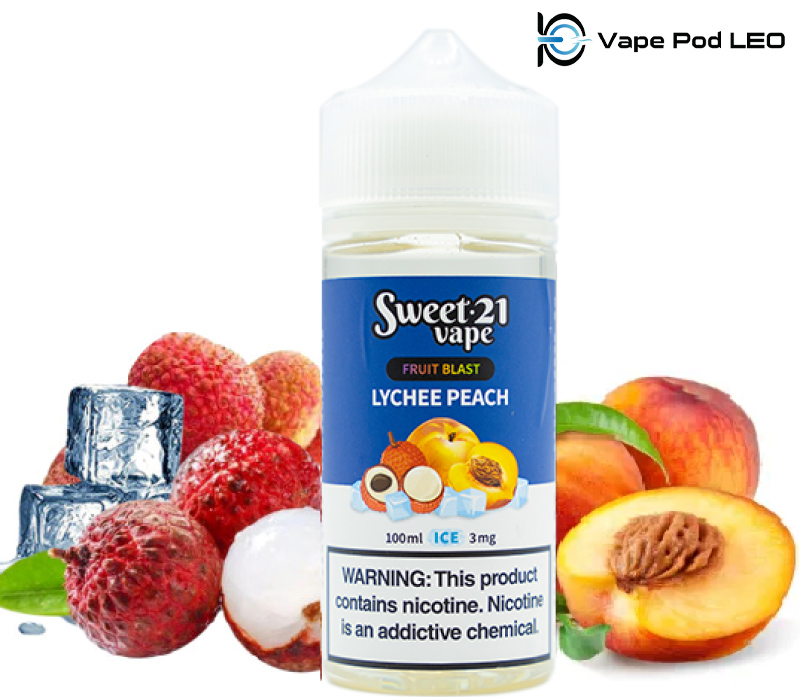 Sweet 21 Vải Đào 100ml - Lychee Peach