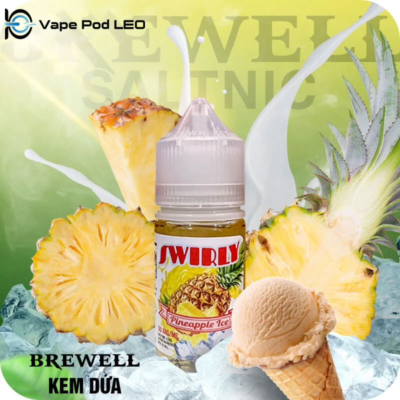 Swirly Kem Dứa 30ml Pineapple Ice