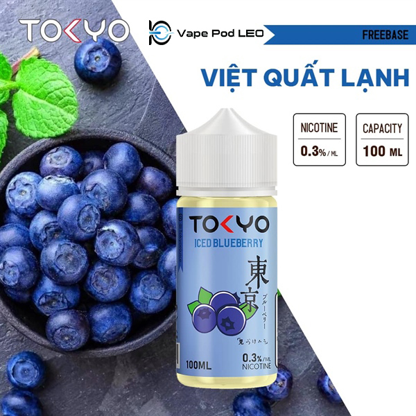 Tokyo Việt Quất Lạnh 100ml Iced Blueberry