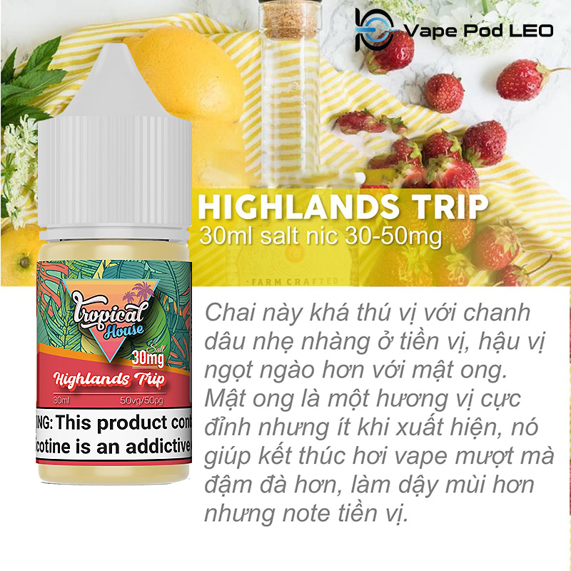 Tropical House Chanh Dâu Mật Ong 30ml Highlands Trip
