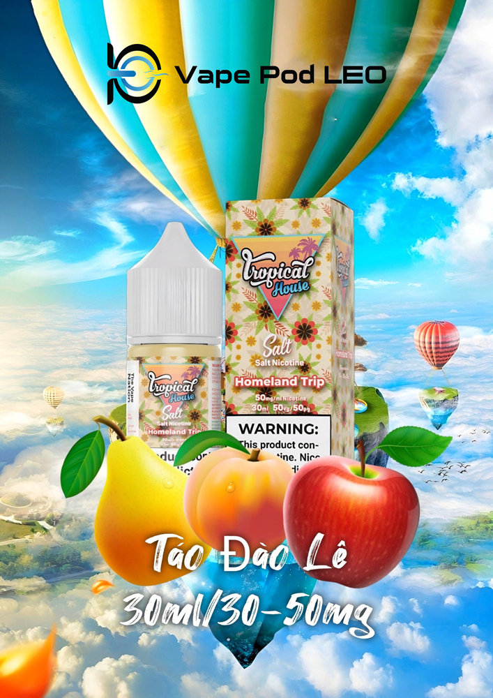 Tropical House Táo Đào Lê 30ml Homeland Trip