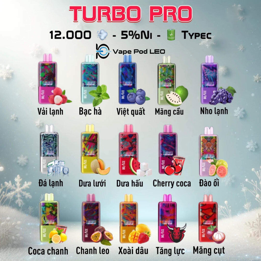 Turbo 12000 Hơi Pod 1 Lần