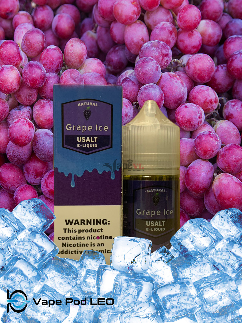 Usalt Nho 30ml   Grape Ice