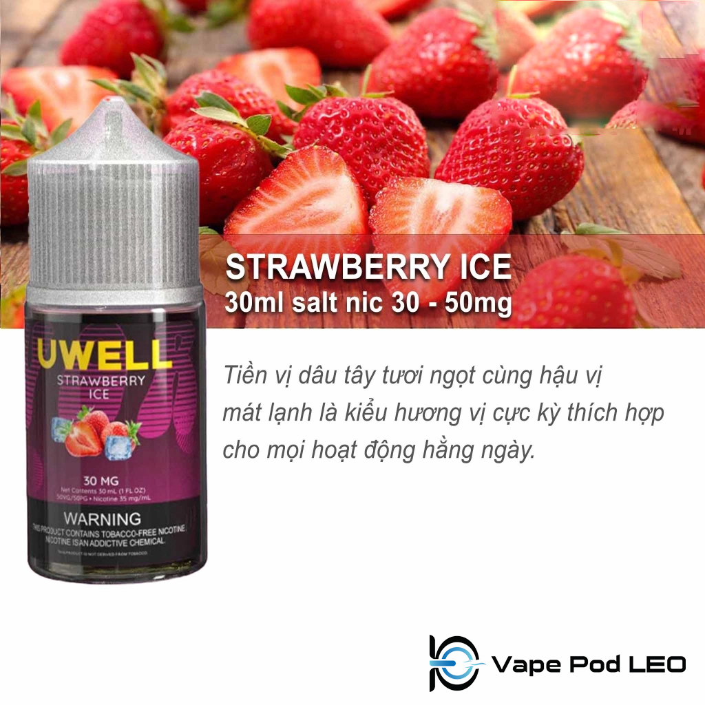 Uwell Dâu Lạnh 30ml Strawberry Ice