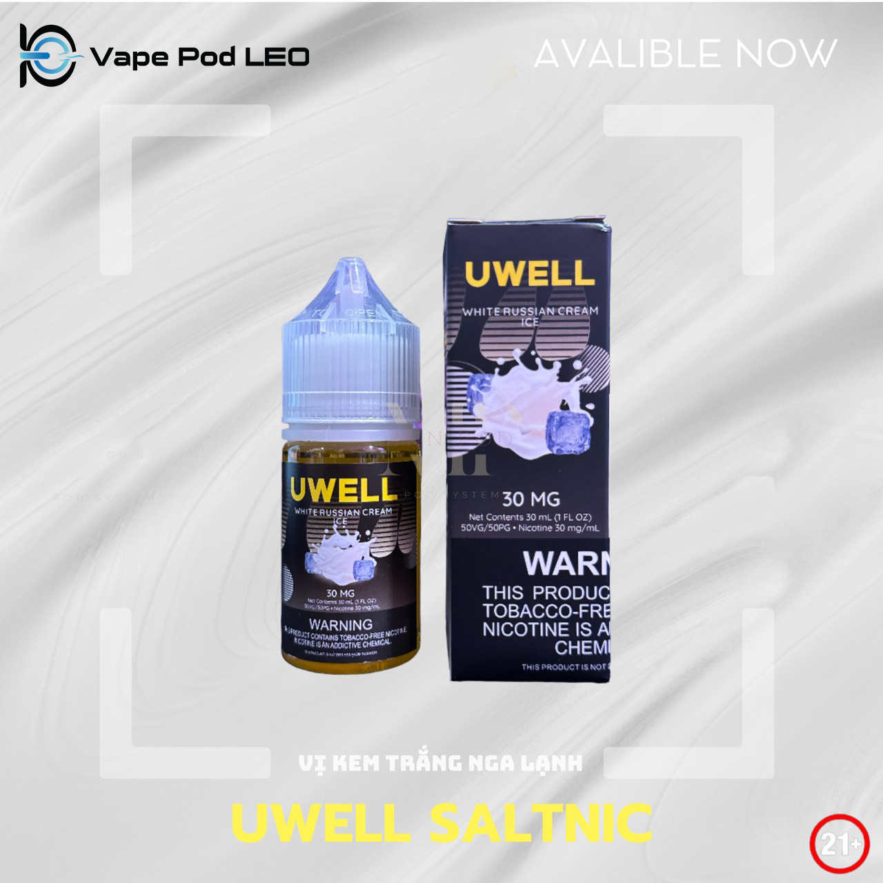 Uwell Kem Nga Lạnh 30ml White Russian Cream Ice