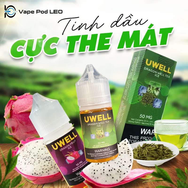 Uwell Trà Long Tỉnh 30ml   Dragon Well Tea Ice