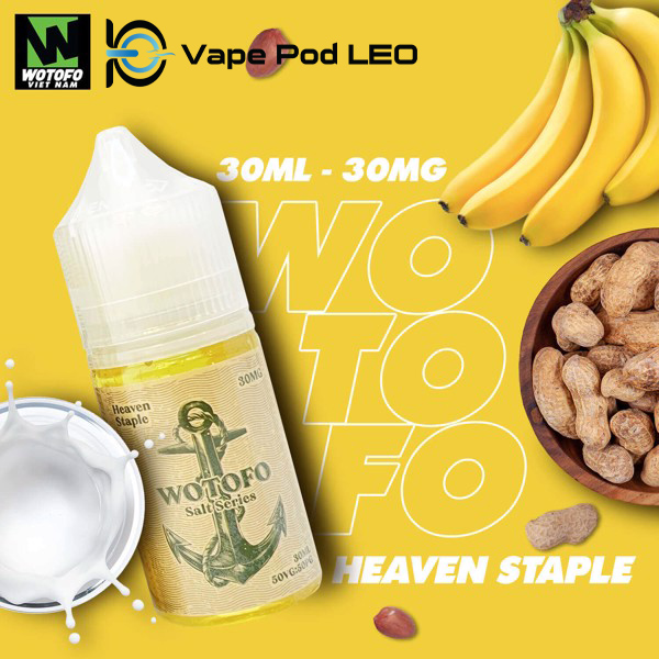 Wotofo Salt Sữa Chuối Bơ Đậu Phộng 30ml Heaven Staple