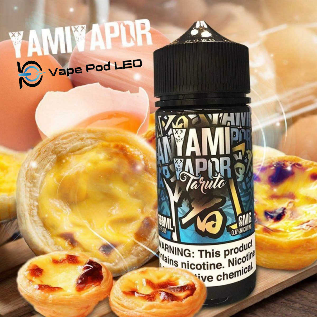 Yami Vapro Bánh Kem Trứng 100ml   Taruto